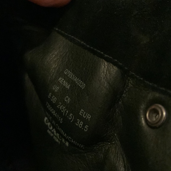 Coach Kenna Boots Black Suede Shearling size 8.5 (firm) - Picture 10 of 13